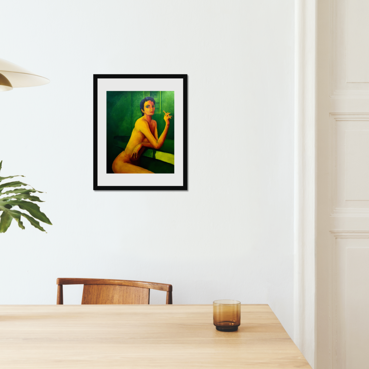 Woman Resting on a Bar - Archival Print